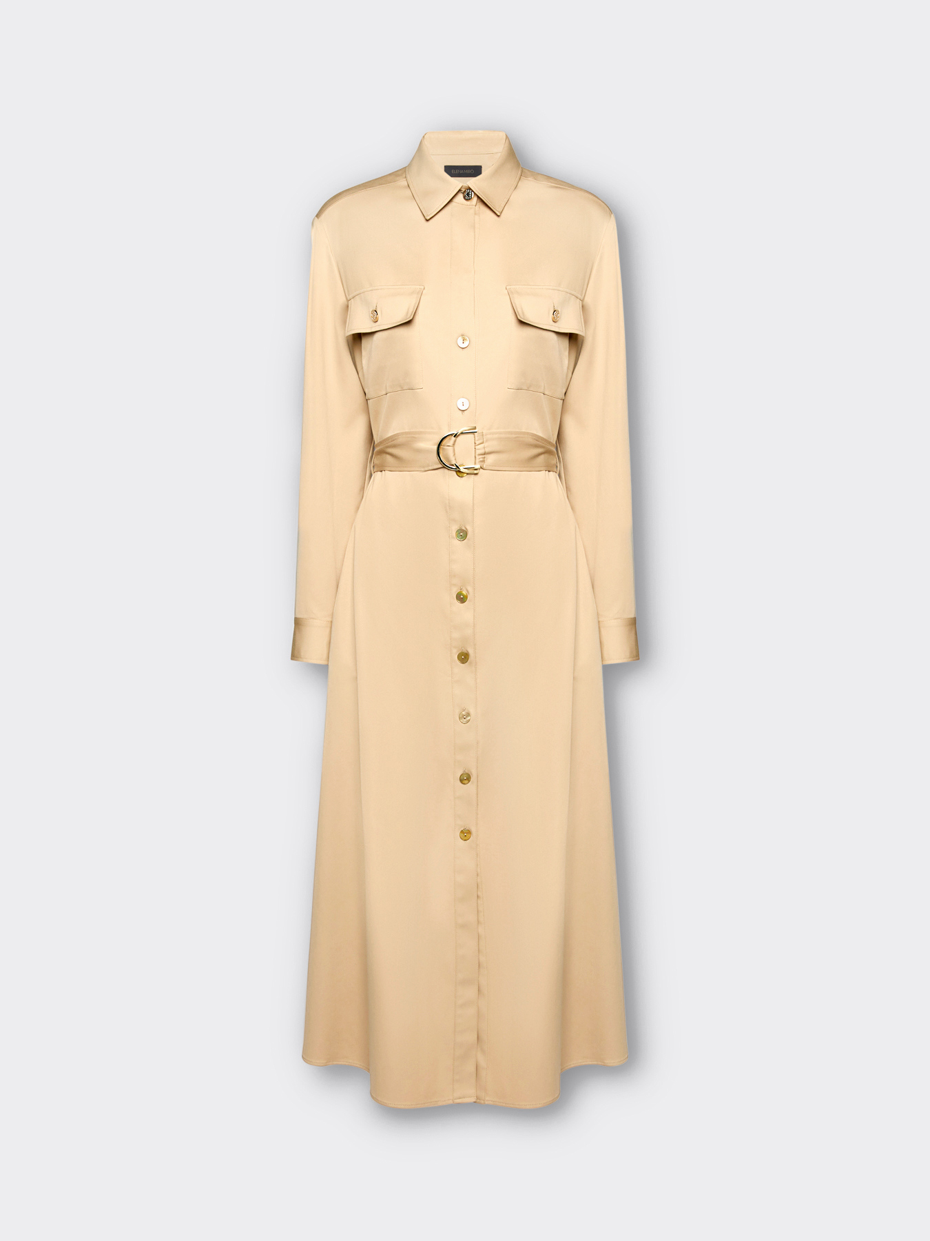 Chemisier dress with belt image number 4