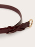 Ceinture en cuir verni avec passants croisés image number 3