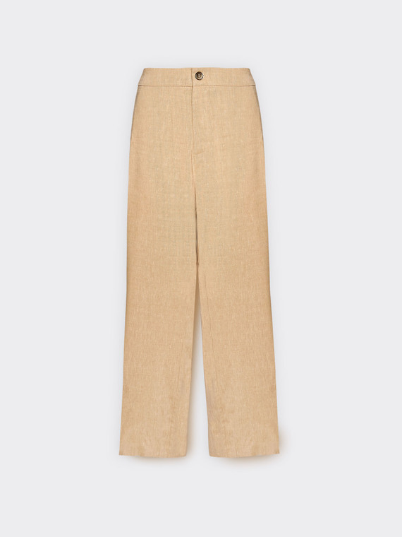Pantaloni palazzo misto lino