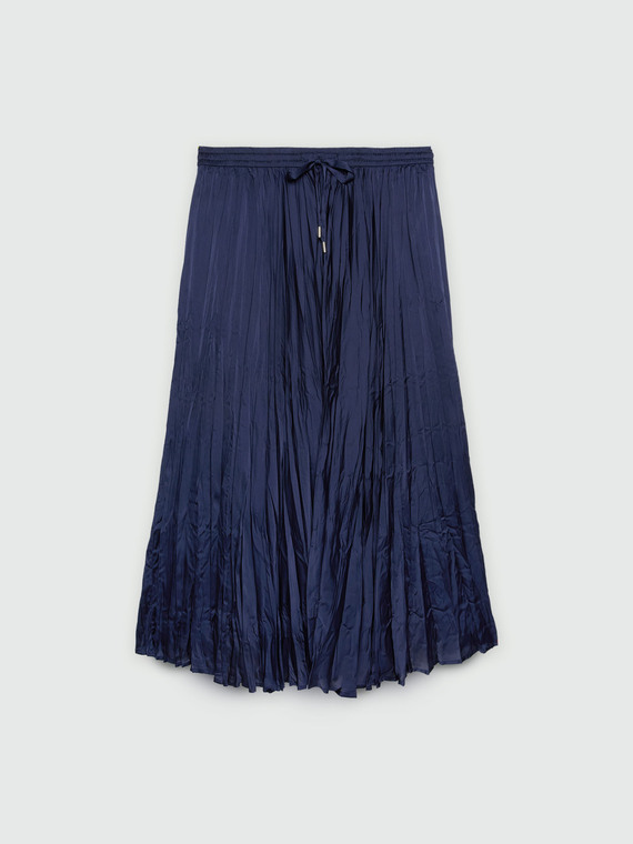 Long satin skirt