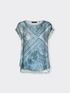 Blusa raso viscosa stampata image number 4