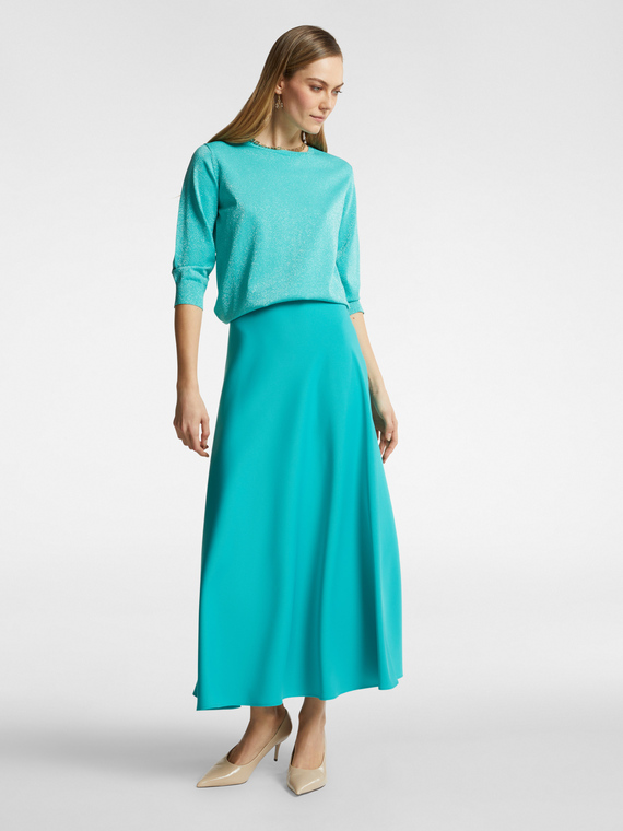 Satin long skirt