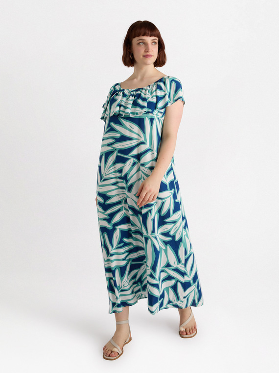 Kleid aus bedruckter Viskose LENZING™ ECOVERO™