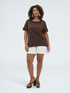 Zweifarbiges T-Shirt aus Leinenmischung image number 0