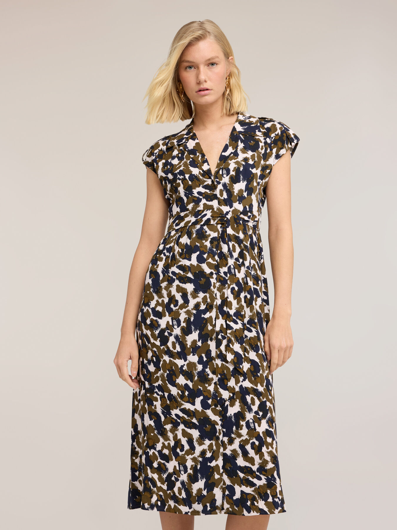 Rochie tip cămașă imprimată image number 2