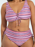 Zweiteiliger Bikini mit Multicolor-Print und Schn&uuml;ren image number 3