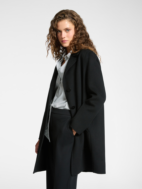 Tailored coat in double-faced fabric