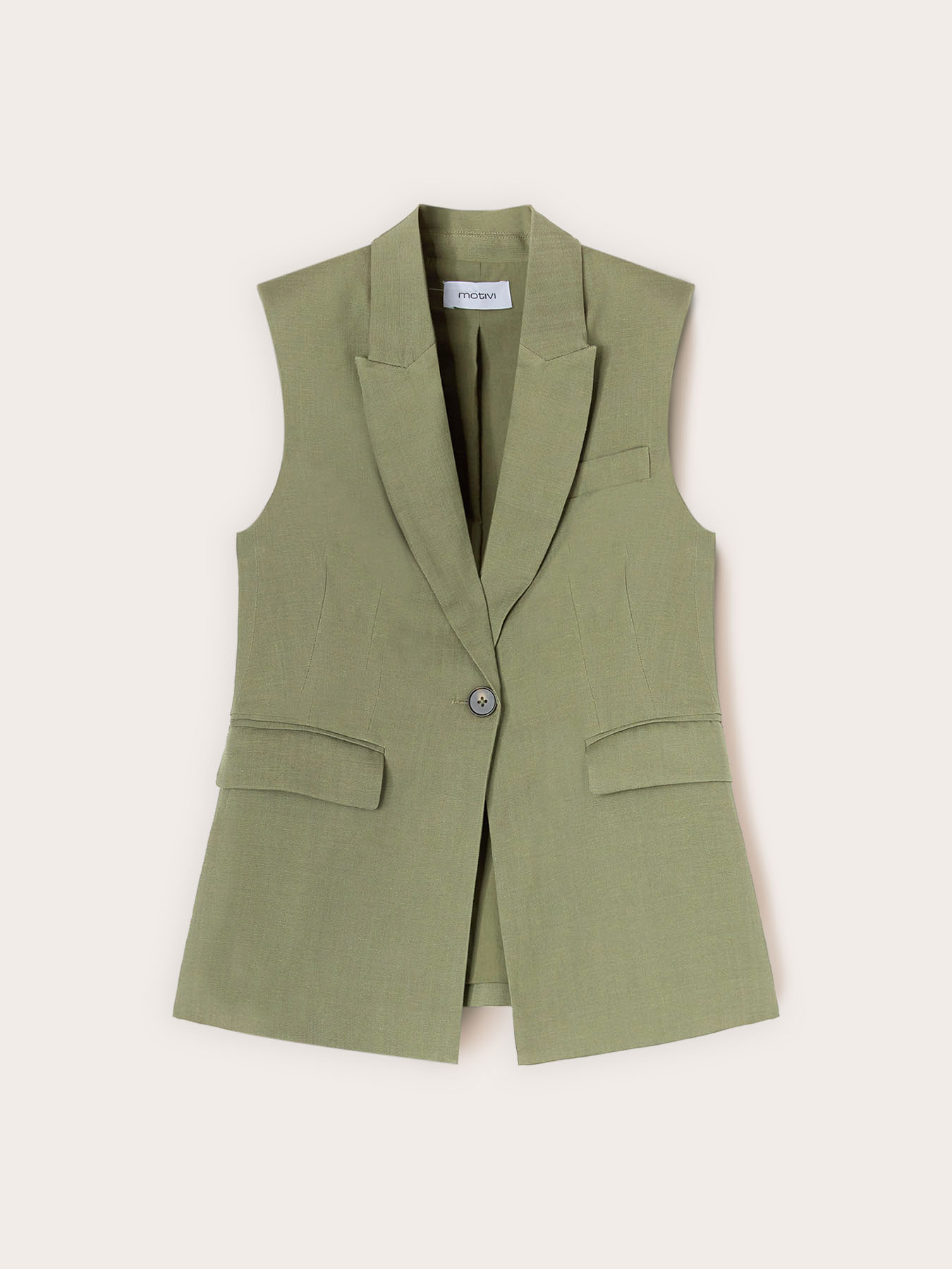 Gilet de tailleur en m&eacute;lange de lin image number 4