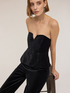 Velvet bustier top with sweetheart neckline image number 3