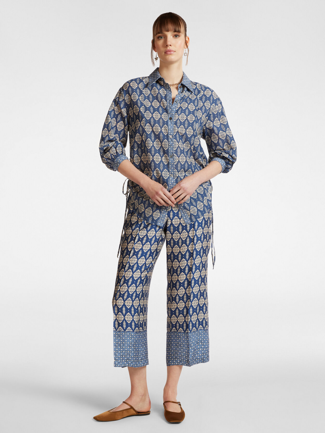 Shirt with ethnic print image number 2