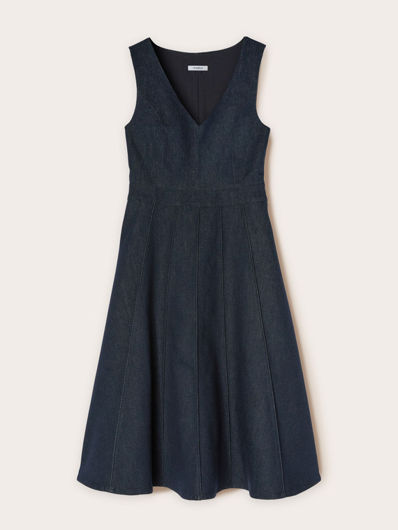 Denim midi dress