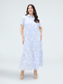 Robe longue chemise en coton jacquard image number 1