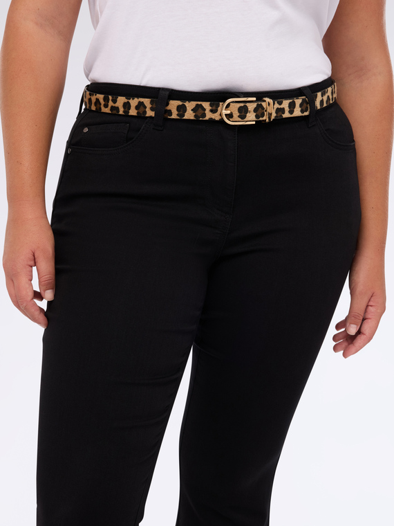 Ceinture avec boucle effet souple animalier