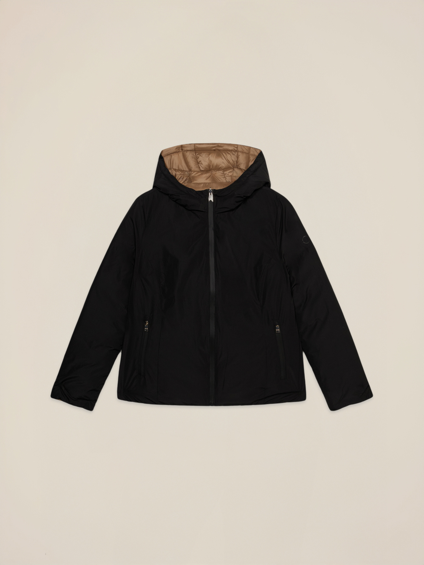 Short lightweight down jacket with hood image number 4