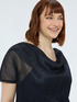 T-shirt lurex con scollo morbido image number 3