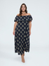 Chill Off-Shoulder-Kleid mit Print image number 3