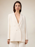 Double-breasted blazer in crepe fabric image number 1