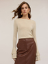 Lurex top with ruffled sleeves image number 0