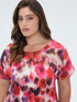 Floral print viscose blouse image number 3