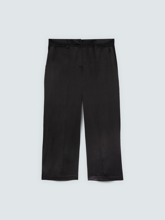 Cropped-Hose aus Satin