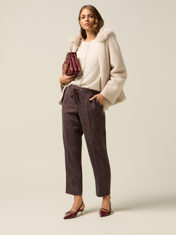 Joggers in tessuto m&eacute;lange