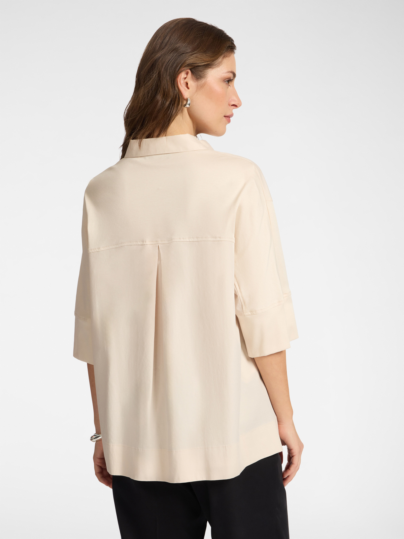 Boxy blouse with three-quarter sleeves image number 1