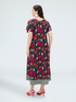 Robe longue en viscose &agrave; imprim&eacute; fleuri image number 1