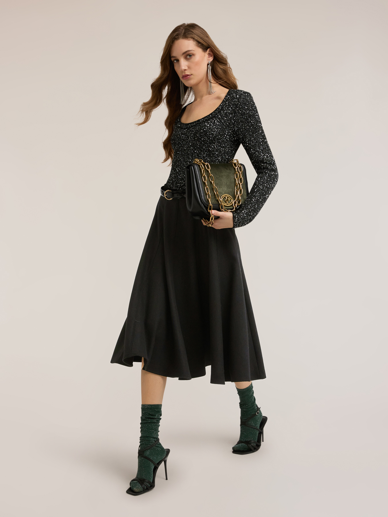 Midi cloth skirt image number 0