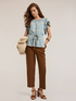 Blouse volantée motif ethnique image number 3