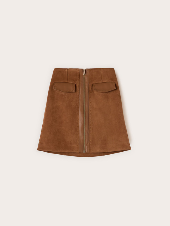 A-line mini skirt with zip