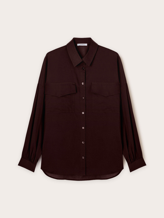 Oversized shirt with pockets