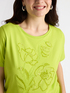 T-Shirt mit Blumenstickerei image number 3