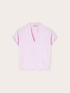 Two-material V-neck T-shirt image number 3