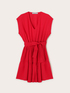Short dress with jersey frill image number 4