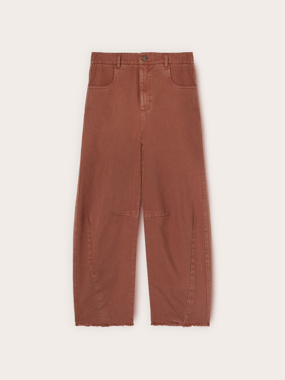 Balloon pants in cotton drill