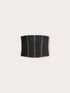 Top corsetto in tela misto lana con inserti image number 4