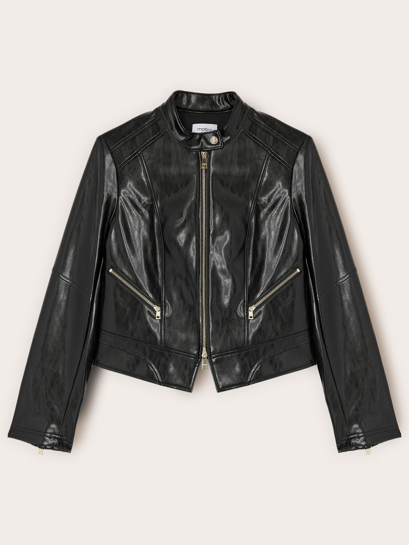 Jacket with zip and mandarin collar image number 4