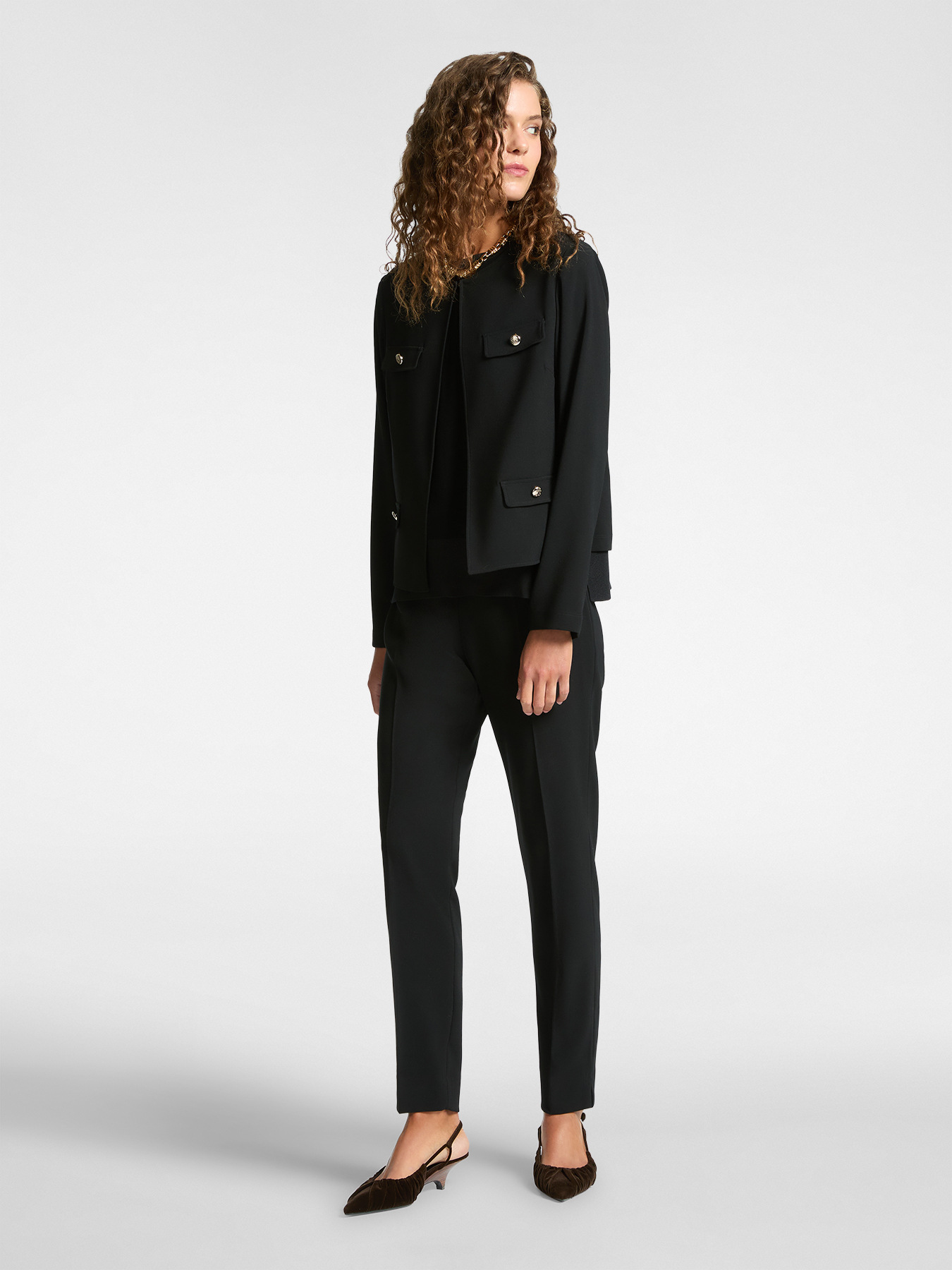 Pantaloni slim in tessuto stretch image number 0