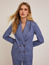 Blazer à double boutonnage en toile de coton image number 2