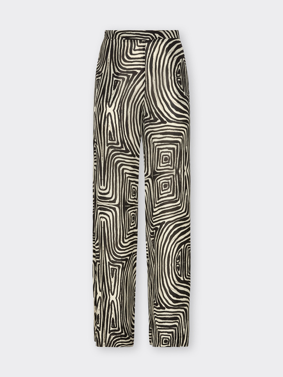 Printed viscose palazzo pants