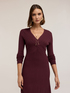 Ribbed knit flare dress image number 3