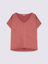 Zweistoffiges T-Shirt mit V-Ausschnitt image number 4