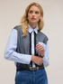 Camicia a righe e tulle plumetis image number 3