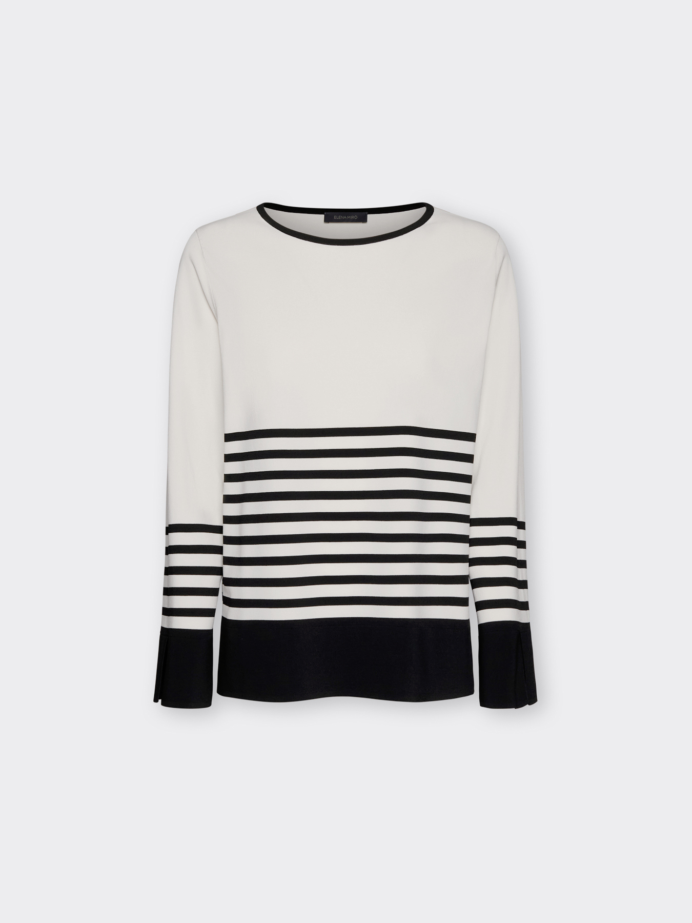 Striped viscose blend jersey image number 4