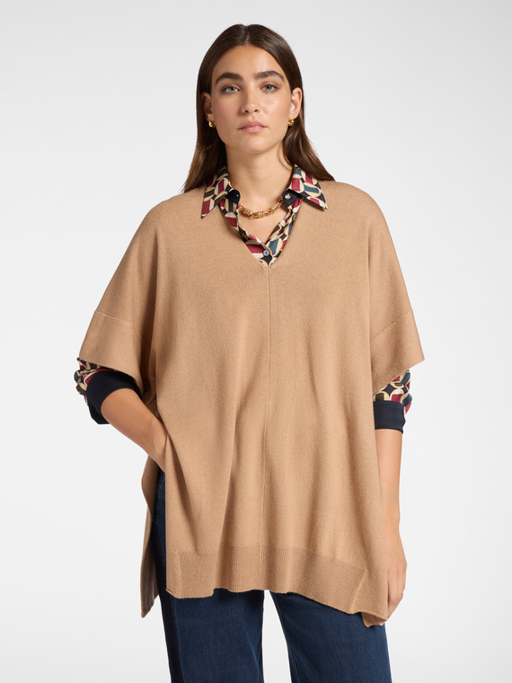 Cashmere blend cape