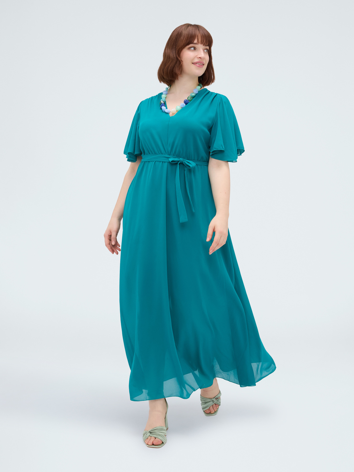 DREAM Kleid aus Georgette mit V-Ausschnitt image number 0