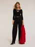 Boat neck top in flat rib knit image number 0