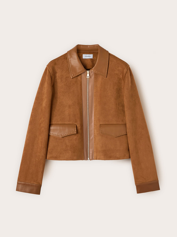 Short jacket with zip and pockets