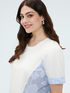 Jersey t-shirt with striped inserts image number 3