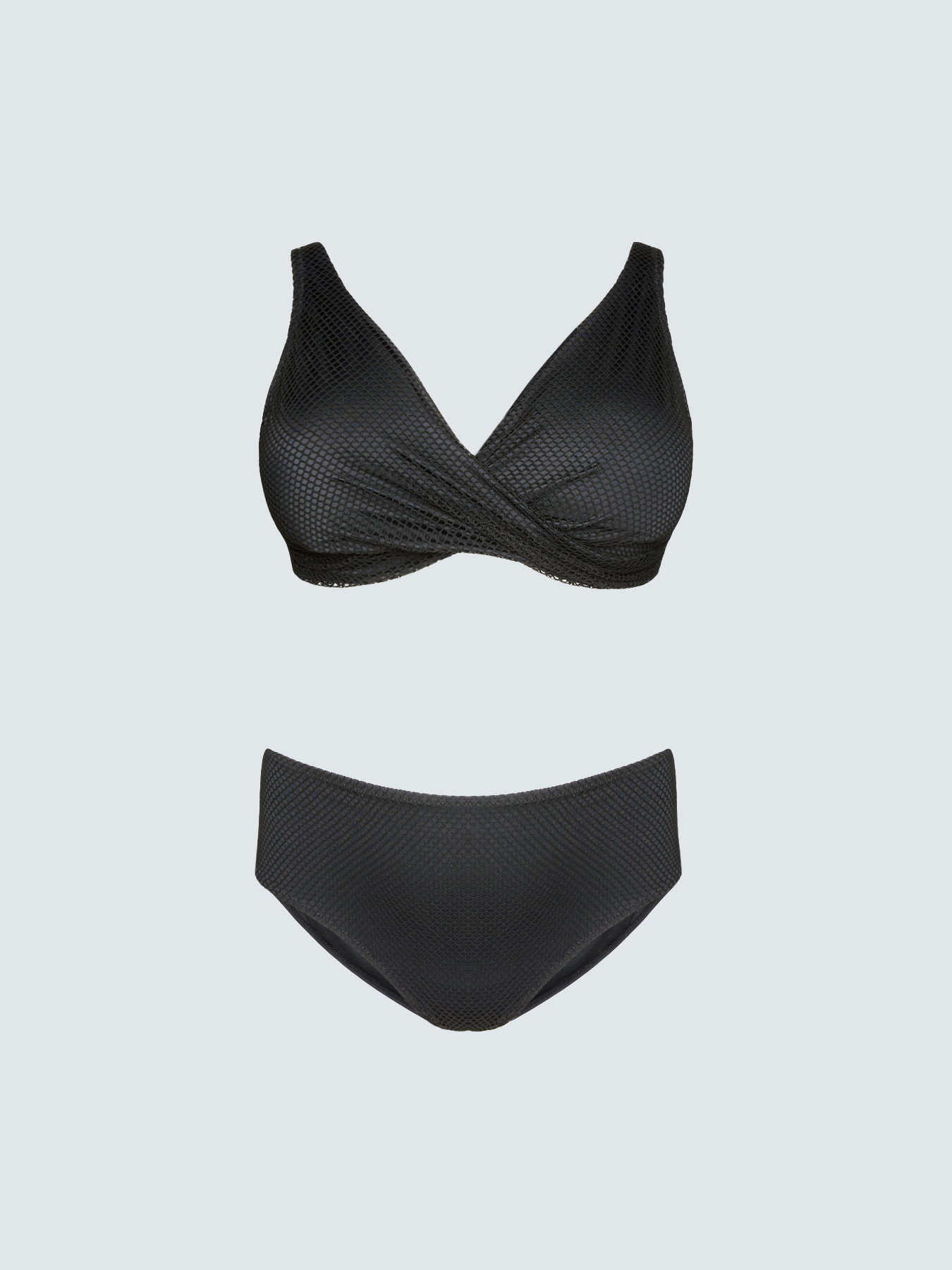 Mesh bikini with crossover neckline image number 4